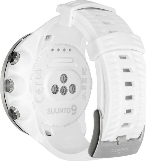 Suunto 9 Baro Stainless Steel 50mm Waterproof Smartwatch with Heart Rate Monitor (White) view 8