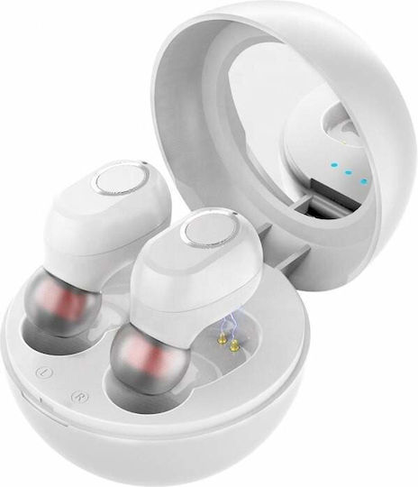 LB-10 In-ear Bluetooth Handsfree Earphones with Sweat Resistance and Charging Case White