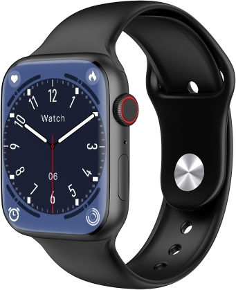 W59 2.2 Inch Color Screen Smart Watch Support Heart Rate Monitoring Blood Pressure Monitoring Black view 1