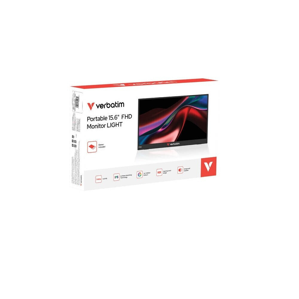 Verbatim Light 32401 IPS Portable Monitor 15.6" FHD 1920x1080 with Response Time 10ms GTG view 7