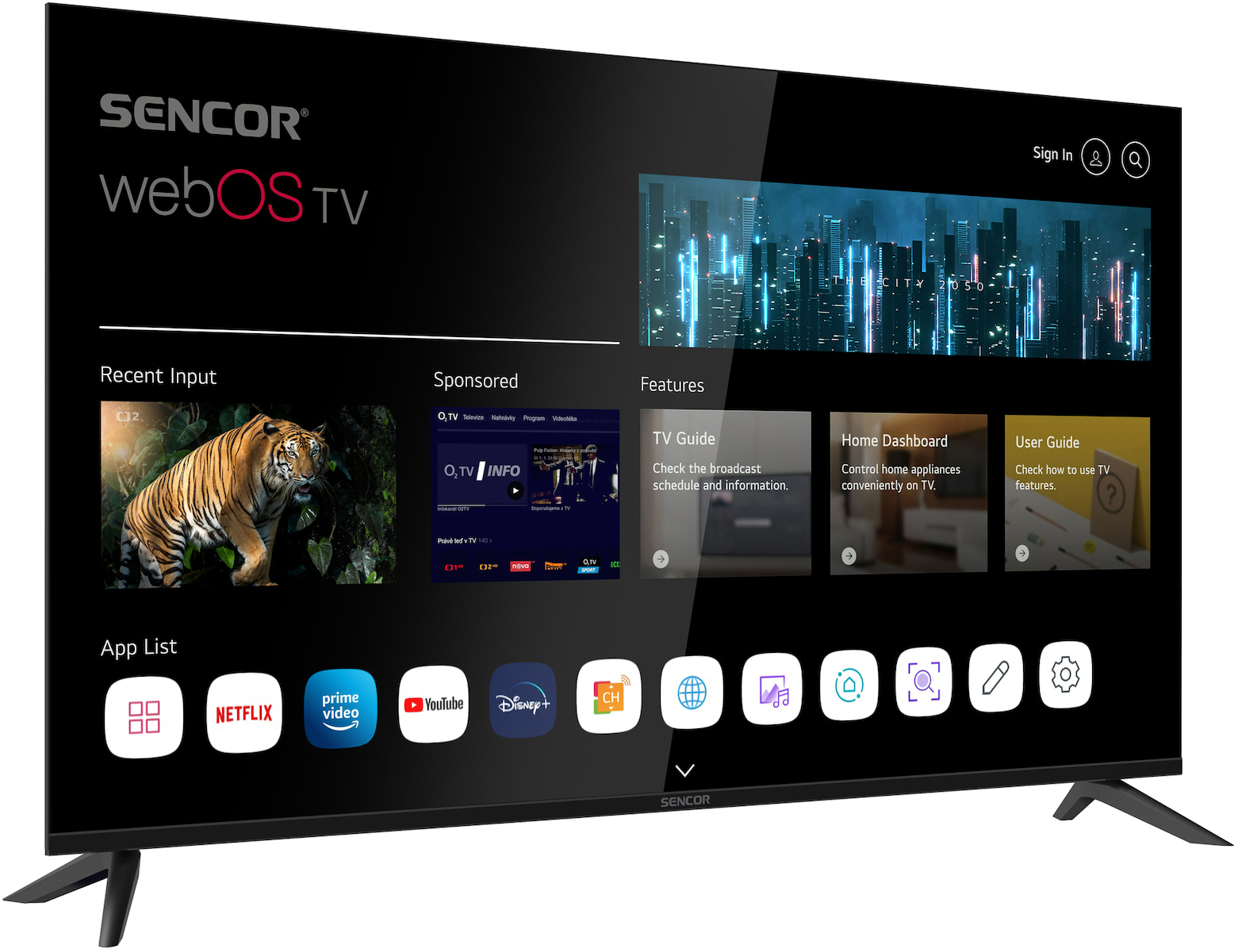 Sencor Smart TV 55" 4K UHD LED SLE 55US804B HDR (2025) view 3