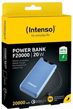Intenso F20000 Power Bank 20000mAh with USB-A Port and USB-C Port Power Delivery / Quick Charge 3.0 Blue