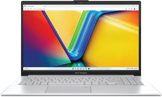 Asus Vivobook Go 15 E1504GA-NJ570WS 15.6" FHD (N-Series-N100/4GB/128GB SSD/W11 S) Cool Silver (UK Keyboard)