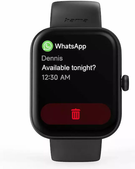 HAMA 5000 47mm Smartwatch with Heart Rate Monitor (Black) view 7