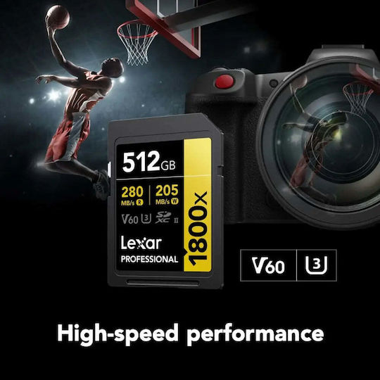 Lexar Professional 1800X SDXC 512GB Class 10 U3 UHS-II view 8