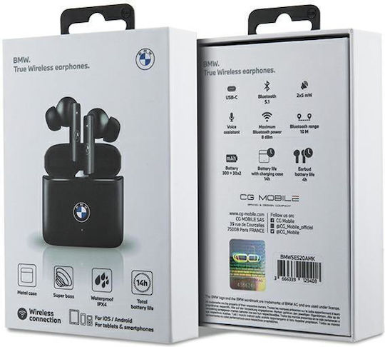 BMW Signature Collection In-ear Bluetooth Handsfree Earphones with Charging Case Black vue 5