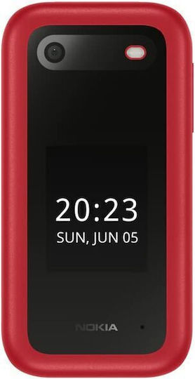 Nokia 2660 Flip Dual SIM (48MB/128MB) Mobile with Buttons (English Menu) Red view 2