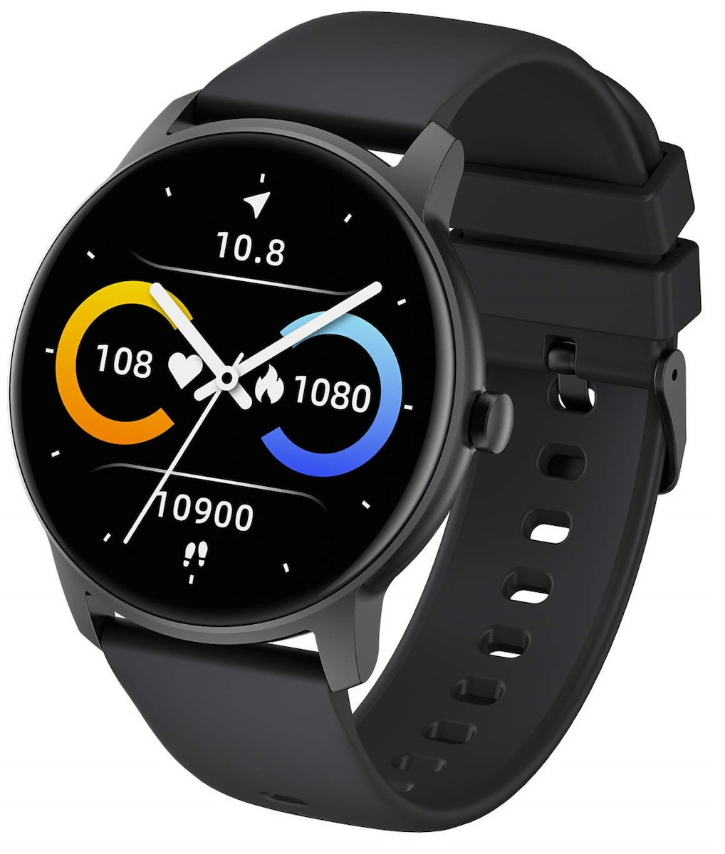 LikeSmart OkFiT Aluminium Smartwatch with Heart Rate Monitor (Snow Black) view 3