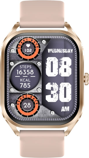 Aoke GH35 Smartwatch with Heart Rate Monitor (Black Case / Black Silicone Strap) view 3