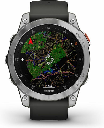 Garmin Epix (Gen 2) Stainless Steel 47mm Waterproof Smartwatch with Heart Rate Monitor (Slate Steel) view 3