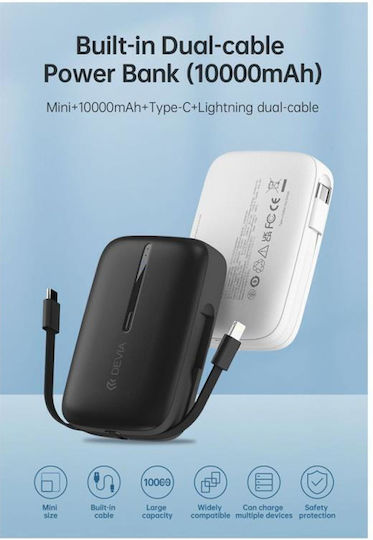 Devia Power Bank 10000mAh 10W White view 4