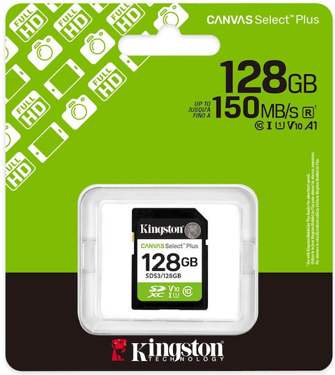 Kingston Canvas Select Plus SDXC 128GB Class 10 U1 V10 UHS-I with Adapter view 2