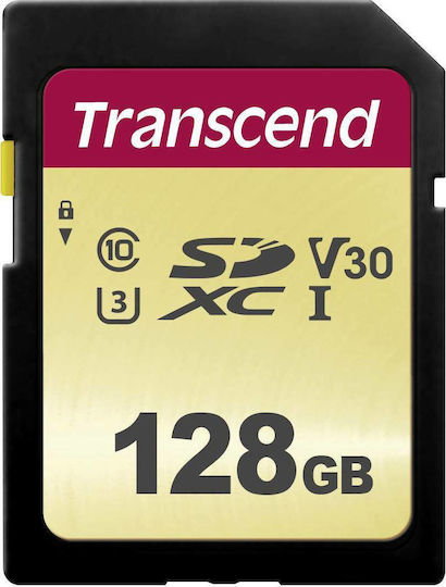 Transcend 500S SDXC 128GB Class 10 U3 V30 UHS-I view 1
