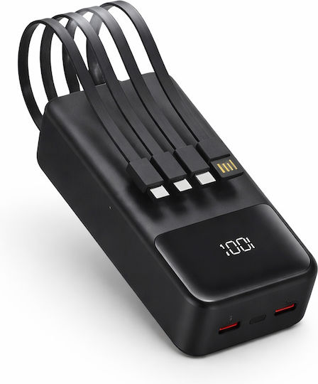 Takemore P863 Power Bank 30000mAh 22.5W with 2 USB-A Ports Power Delivery Black