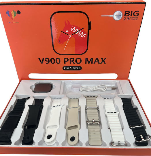 V900 Pro Max Smartwatch with Heart Rate Monitor (Black)