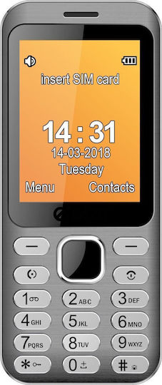 eStar X28 Dual SIM Mobile with Buttons Silver view 1