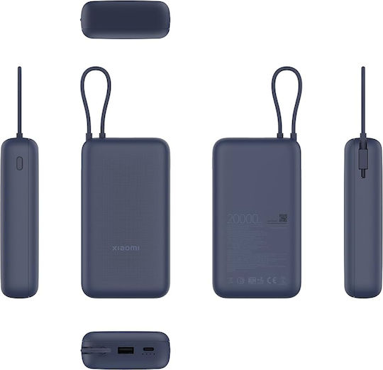 Xiaomi Power Bank 20000mAh 33W with USB-A Port and USB-C Port Ice Blue view 3