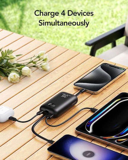 Veger Power Bank 10000mAh 35W with USB-A Port and USB-C Port Power Delivery Blue view 7