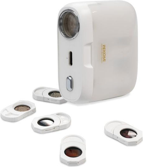 WK S28 Pop Digital Series Earbud Bluetooth Handsfree Earphones with Charging Case White view 6