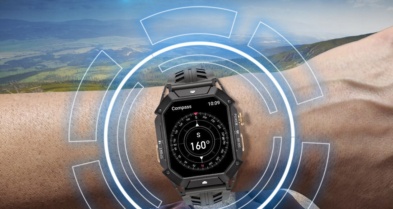 Cubot X1 Aluminum Smartwatch with Heart Rate Monitor Black view 5