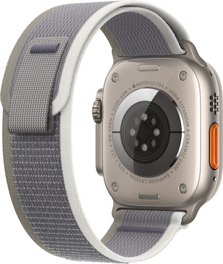 Apple Watch Ultra 2 Titanium 49mm Waterproof with eSIM and Heart Rate Monitor (Green/Grey Trail Loop M/L) view 2
