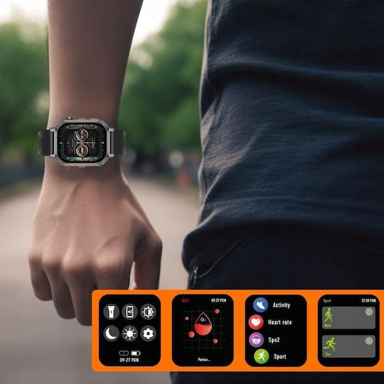 Riversong Motive 8S Smartwatch with Heart Rate Monitor (Space Gray) view 4