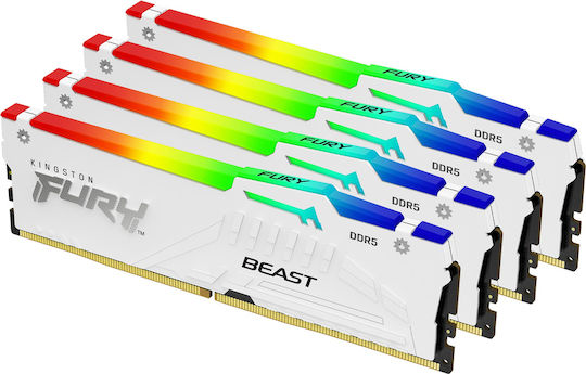 Kingston Fury Beast RGB DDR5 64GB RAM with 4x16GB Modules and Speed 6000 for Desktop KF560C40BWAK4-64 view 3