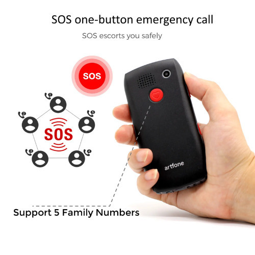 Artfone C1 Dual SIM Mobile Phone with Buttons (English Menu) Black Ansicht 6