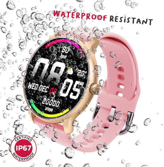 Celly Trainer Moon Smartwatch with Heart Rate Monitor (Pink) view 3