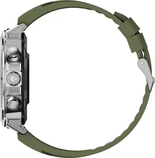 Garett Atom Stainless Steel 47mm Smartwatch with Heart Rate Monitor (Silver) view 6