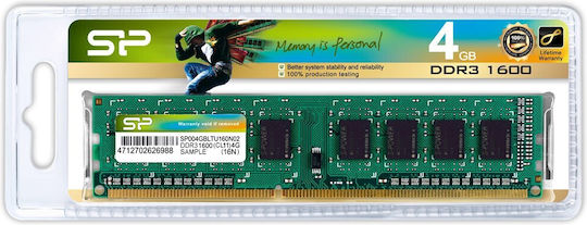 Silicon Power DDR3 with Module 1x4GB and Speed 1600 for Desktop SP004GBLTU160N02 view 3