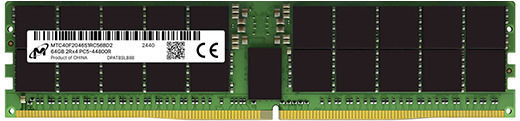 Micron DDR5 with 1x64GB Module and Speed 5600 for Server MTC40F2046S1RC56BD2