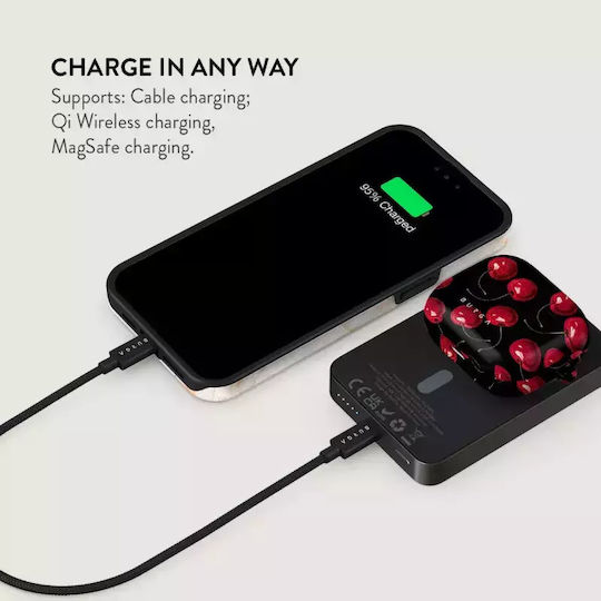 Burga MagSafe Power Bank 5000mAh 7.5W with USB-C Port Gunmetal - Cherrybomb view 2