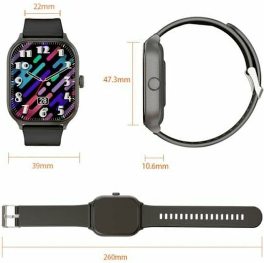 Smartwatch Pccom Black view 2