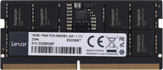 Lexar DDR5 with Module 1x16GB and Speed 5600 for Laptop LD5S16G56C46ST-BGS