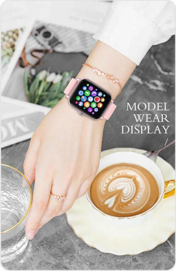 Senbono Lady Y20 Smartwatch with Heart Rate Monitor (Pink) view 3