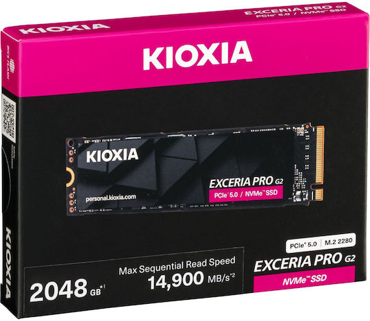 Kioxia Exceria Pro G2 SSD 2TB M.2 Type with PCI Express 5.0 Connection view 2