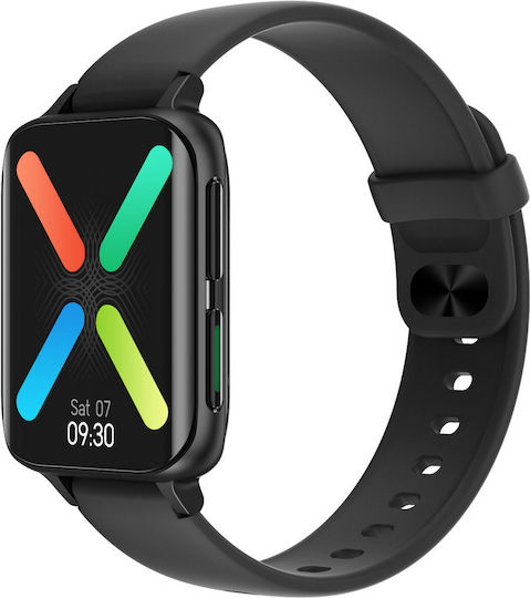 Twinkler Smartwatch Idealstore 1.78" Ltps Display Call Function Heart Rate Sensor Pulse Oximeter Sleep Monitor Multi-sport Water Resistant Compatible Android Ios Black Silicone