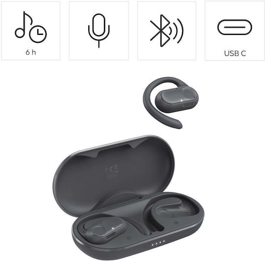 HAMA Spirit Open Open Ear Bluetooth Handsfree Headphones with Sweat Resistance and Charging Case vue 3