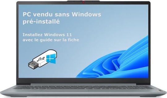 Lenovo IdeaPad Slim 3 15AMN8 15.6" IPS FHD (Ryzen 3-7320U/8GB/512GB SSD/W11 Home) Arctic Grey (FR Keyboard) vue 3