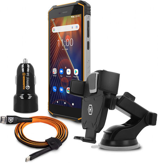 Hammer Energy 2 Eco Extreme Pack Dual SIM (3GB/32GB) Resistant Smartphone Black / Silver view 4