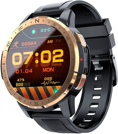 Lokmat APPLLP7 Stainless Steel 50mm Waterproof Smartwatch with Heart Rate Monitor (Rose Gold) view 1