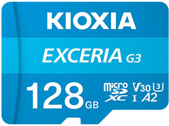Kioxia microSDXC 128GB U3 V30 A2 UHS-I 160MB/s with Adapter view 1