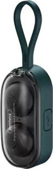 Remax TWS-15 In-ear Bluetooth Handsfree Earphones with Charging Case Green view 2