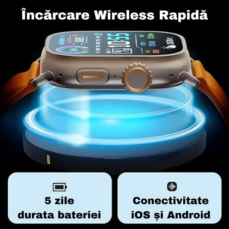 Extra Strap Aluminium Smartwatch with Heart Rate Monitor (Silver - Large) view 2