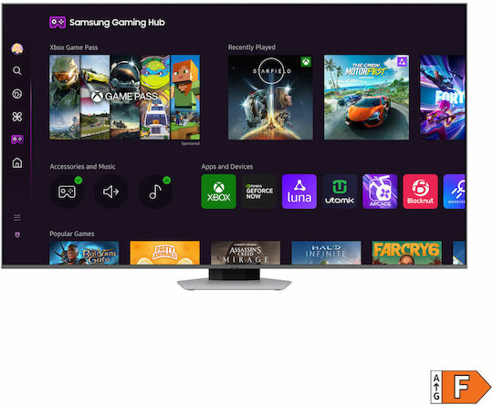 Samsung Smart Television 55" 4K UHD QLED TQ55Q80DATXXC HDR (2024) view 2