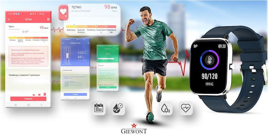 Giewont 230-4 Smartwatch with Heart Rate Monitor (Blue) view 6