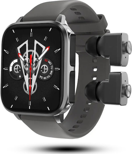 2in1 Smartwatch Bluetooth 5.0 Headphones Wireless Vichema Tech 1.83 Inch Display Ip66 Full Touch App Notifications Call Answering Selfie Function Fitness Monitoring Health Tracking