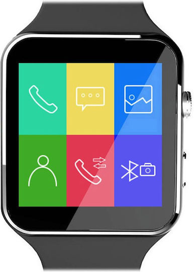 X6 45mm Smartwatch with SIM (Black) view 2