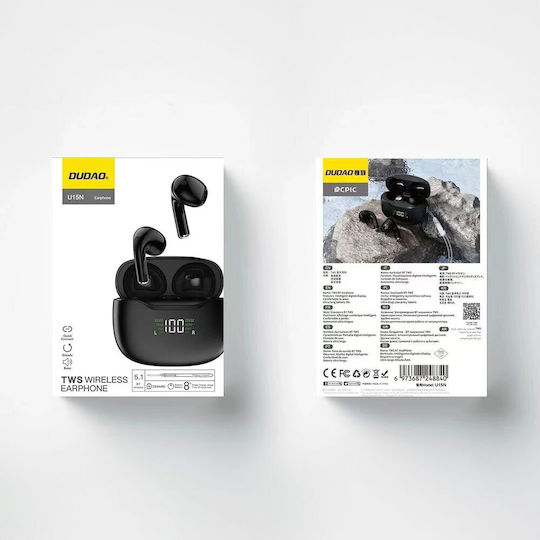 Dudao U15N In-ear Bluetooth Handsfree Earphones with Charging Case Black view 2